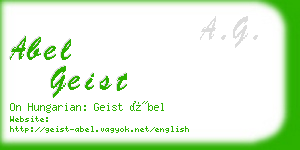 abel geist business card